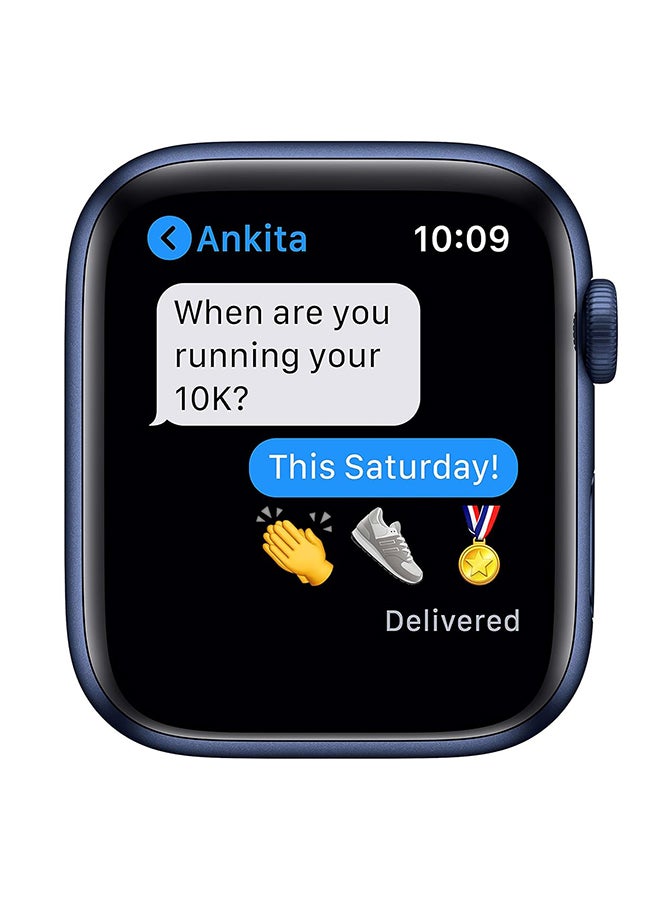 ابل  Renewed - Apple Watch Series 6 (GPS) 44mm Blue Aluminum Case blue - Image 3
