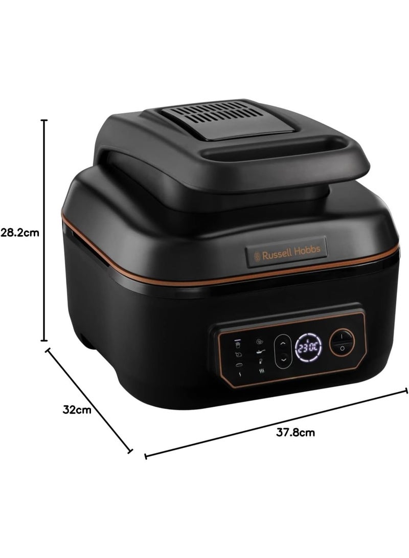 راسيل هوبز قلاية هوائية راسل هوبس XL سعة 5.5 لتر [قلاية هوائية/شواية/طباخ متعدد] هواء سريع (آمنة للغسل في غسالة الصحون، حرارة من الأعلى والأسفل، لا حاجة للاهتزاز، طباخ بطيء، خبز، بيتزا مجمدة Ø 30 سم) ساتيس فراي 26520 - Image 3