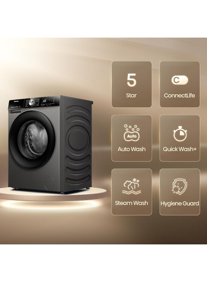 Hisense WF3S9043BT 3S Series 9 Kg Washing Machine with Inverter Motor, Smart WiFi, 1400 RPM, 15 Programs, Auto Wash, Titanium Grey WF3S9043BT black - Image 4