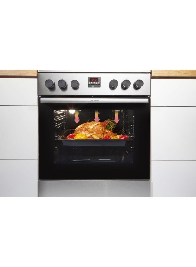 جورنجي Gorenje 60 cm Freestanding Gas Cooker GGI6A21XH – High-Performance Cooking with Triple Ring Burner & Spacious 64L HomeMade Oven GGI6A21XH silver - Image 2