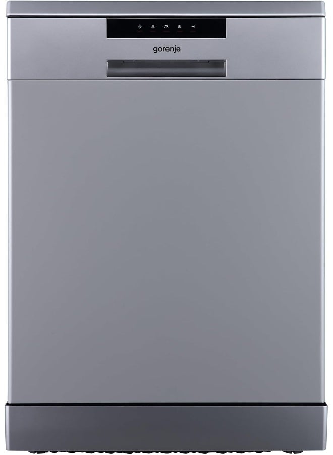 جورنجي Gorenje GS643E10SME Freestanding Dishwasher – 14 Place Settings, 6 Programs, Half Load Function, Stainless Steel Tub, Silver Finish GS643E10SME silver - Image 1
