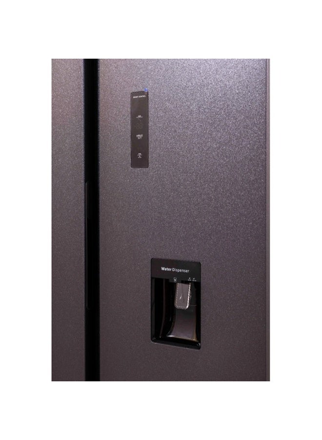 تيرم  Terim Side-by-Side Refrigerator TERRSBS720WD1,  720L Gross Capacity , Inverter Compressor, Total No Frost, Digital Display, Water Dispenser, Multi Air Flow TERRSBS720WD1 silver - Image 4