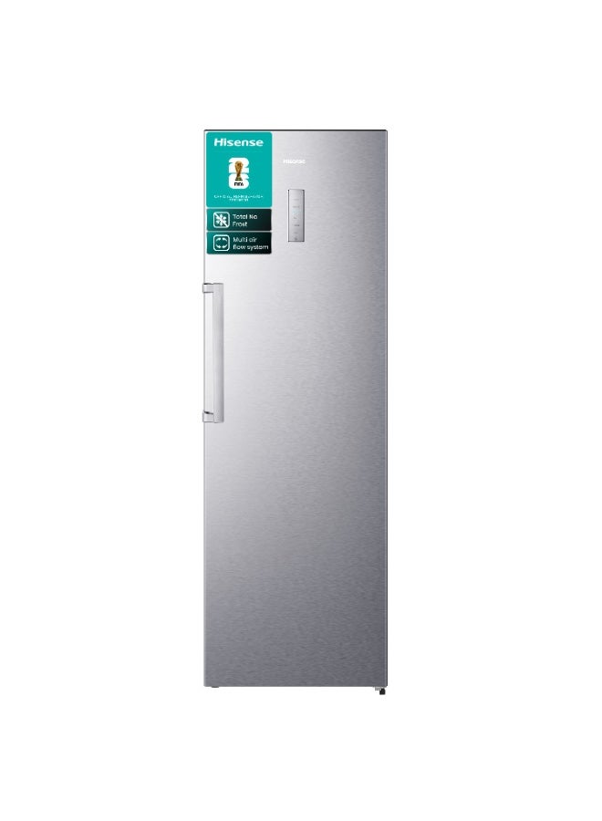 Hisense Upright Fridge with Digital Display, Metal Tech Cooling, Total No Frost - RL3N484NAI RL3N484NA silver - Image 2