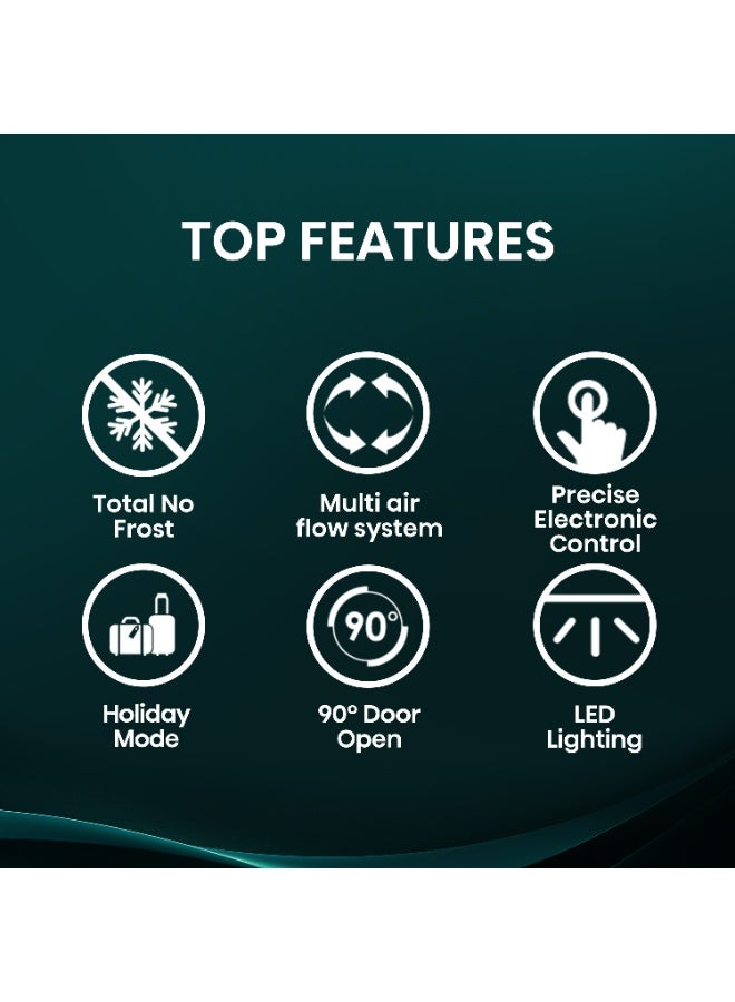 Hisense Upright Fridge with Digital Display, Metal Tech Cooling, Total No Frost - RL3N484NAI RL3N484NA silver - Image 5