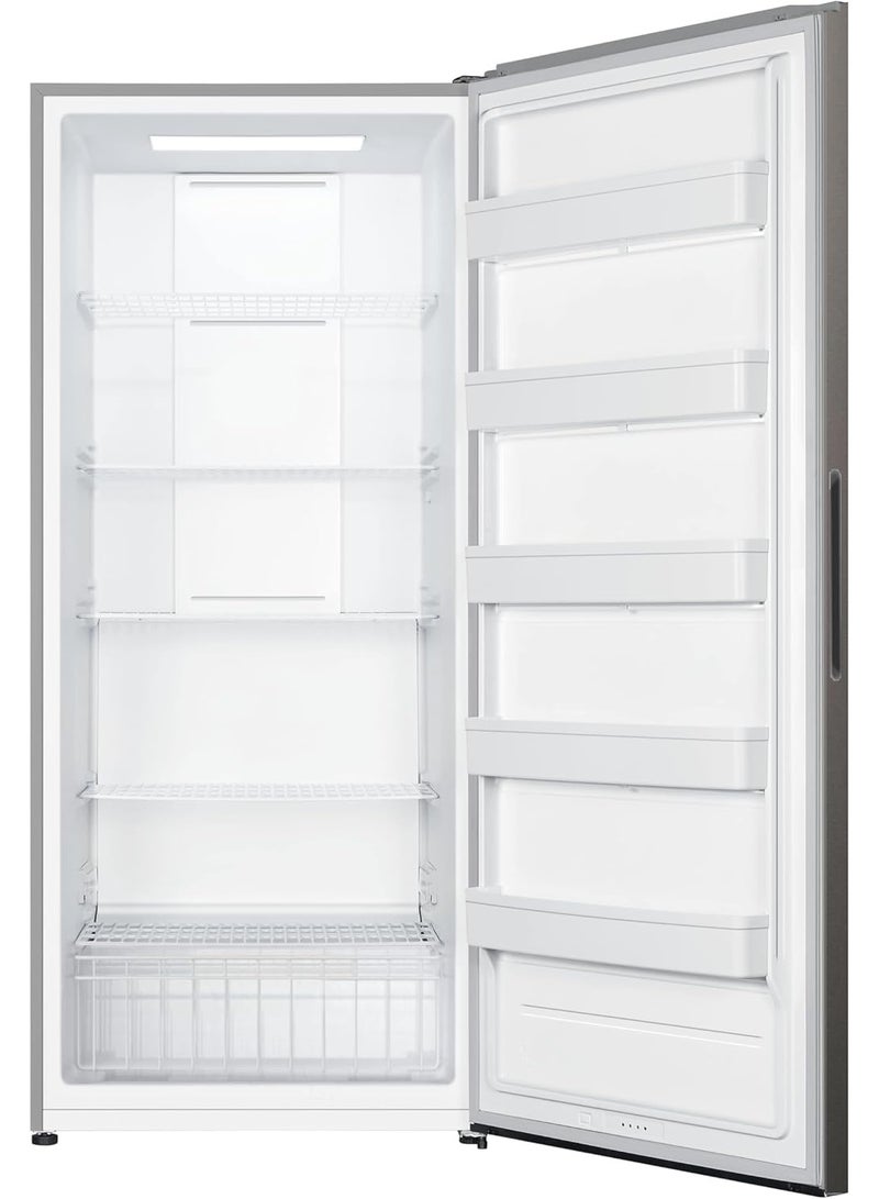 جورينجي FN8191OX1 ثلاجة/فريزر عمودي 2 في 1 قابل للتحويل، فتح من اليسار 593 لتر، ضاغط عاكس، تجميد سريع، شاشة رقمية، تشطيب إنوكس