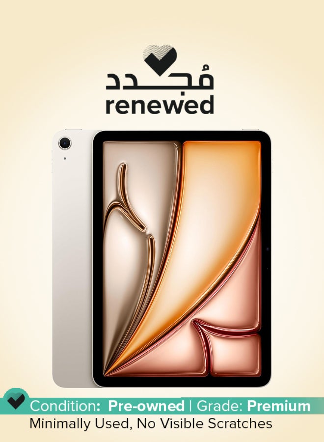 Apple Renewed - iPad Air M2 2024 (6th Gen) 11-Inch 256GB Wi-Fi Starlight - International Version - Image 1