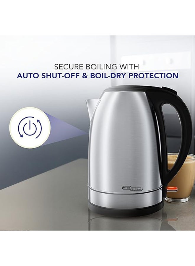 سوبر جنرال غلاية كهربائية سعة 2.5 لتر، فتح غطاء تلقائي، 1850–2200 واط، تسخين سريع، مقاومة للتآكل، ميزة إيقاف التشغيل التلقائي للسلامة، حماية من الغليان الجاف، هيكل من الفولاذ المقاوم للصدأ، SGK318SS - Image 5