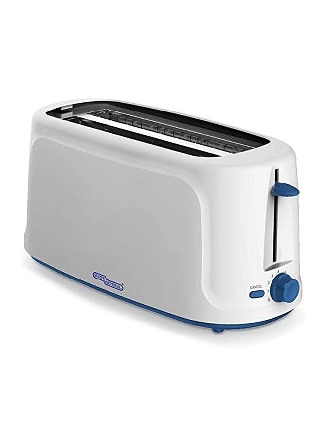 SUPER GENERAL 4 Slices Plastic Toaster, Removable Crumb Tray for Easy Clean, Cancel Setting, Lightweight, White, SGT840D SGT840D white - Image 1