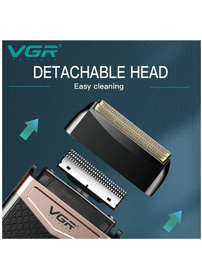 في جي آر V-331 ماكينة حلاقة احترافية للرجال IPX4 مقاومة للماء بالكامل وقابلة لإعادة الشحن - Image 4