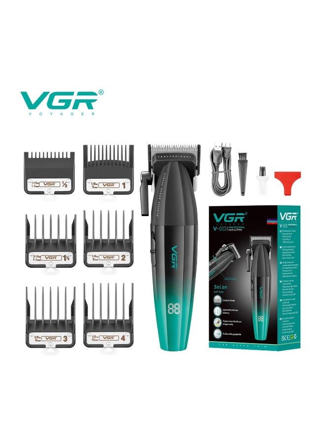 في جي آر 003 ماكينة حلاقة الشعر بتقنية الفيد الطازج، ماكينة حلاقة احترافية، أدوات قص الشعر قابلة للشحن بسلك/بدون سلك مع شاشة LED - - Image 1
