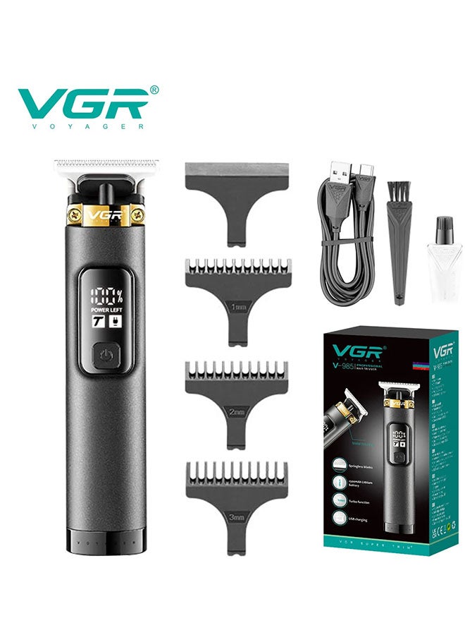 VGR V-985 Limited Edition Professional Hair Clipper, Salon Trimmer with Turbo Mode, Digital Display, Springless Blades, 3 Cutting Combs, 200min Runtime,1500mAh Lithium Battery - Black - Image 3