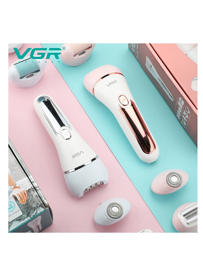 في جي آر مجموعة العناية النسائية الاحترافية V-733، جهاز إزالة الشعر للنساء للعناية بالجسم بالكامل | مجموعة العناية 6 في 1، شاشة LED، 90 دقيقة من وقت التشغيل وبطارية ليثيوم 600 مللي أمبير مع مقاومة للماء IPX 7، ضمان لمدة سنة - Image 3