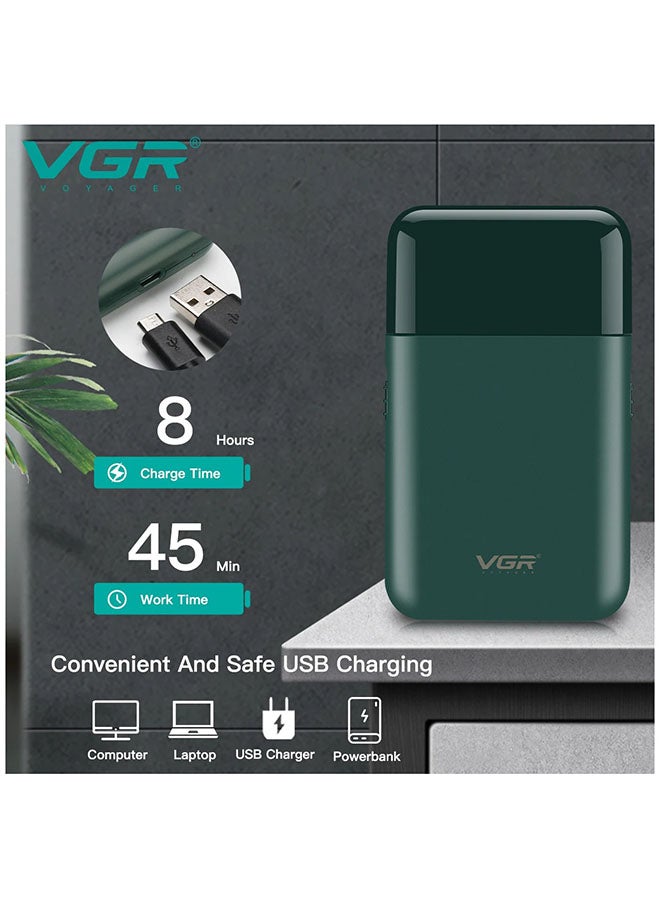 VGR Men Voyager V-390 Professional Shaver Trimmer with 45 Min Runtime - Green - Image 5