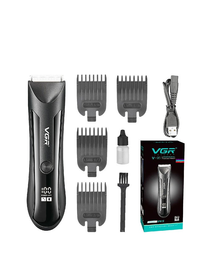 VGR V-951 Rechargeable Waterproof Ceramic Hair Trimmer – Precision Head & Body Shaver with LED Display - Image 1