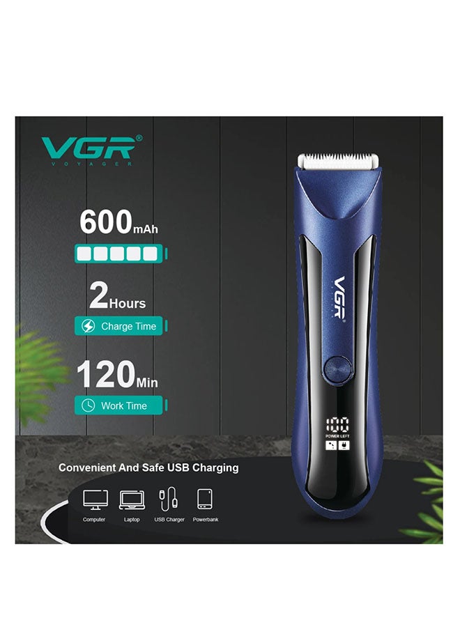 VGR V-951 Rechargeable Waterproof Ceramic Hair Trimmer – Precision Head & Body Shaver with LED Display - Image 4
