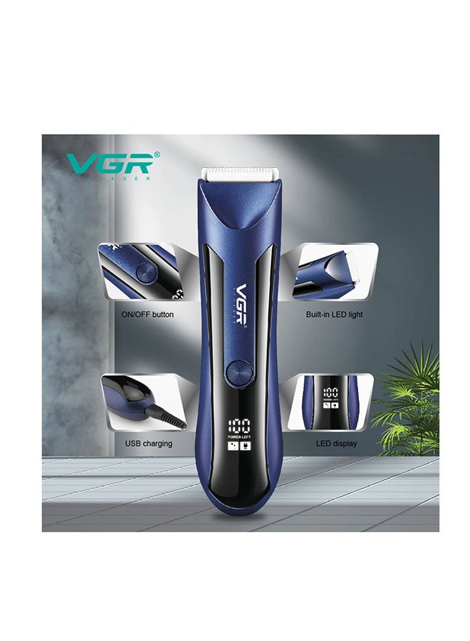 VGR V-951 Rechargeable Waterproof Ceramic Hair Trimmer – Precision Head & Body Shaver with LED Display - Image 3