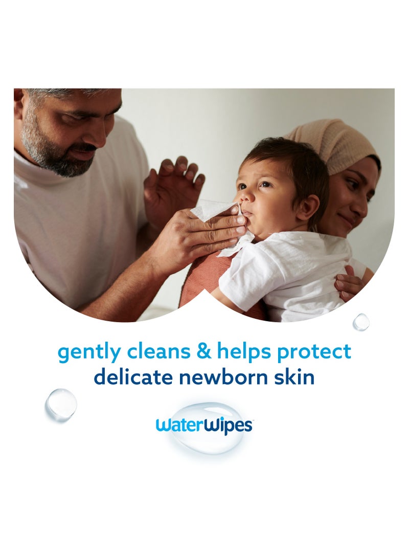WaterWipes Original Plastic Free Baby Wipes, 99.9% Water Based Wet Wipes & Unscented for Sensitive Skin - Image 2