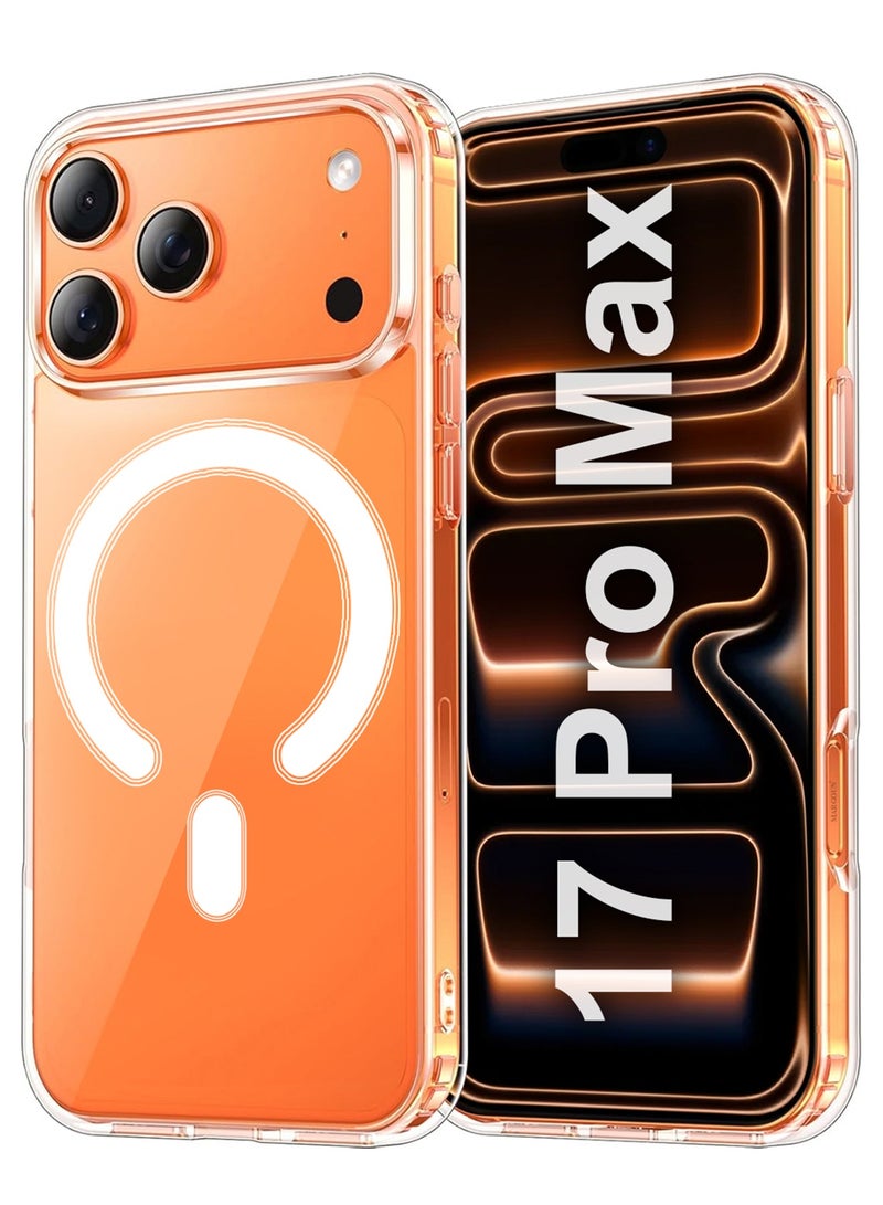 مارجون حافظة شفافة مغناطيسية لجهاز آيفون 17 برو ماكس متوافقة مع ماج سيف، مقاومة للصدمات، حماية من السقوط، غطاء شفاف نحيف - Image 2