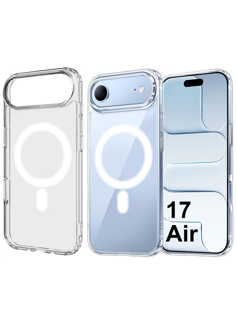 MARGOUN Magnetic Clear Case for iPhone 17 Air MagSafe Compatible Shockproof TPU Drop Protection Slim Transparent Cover Clear-1 - Image 1