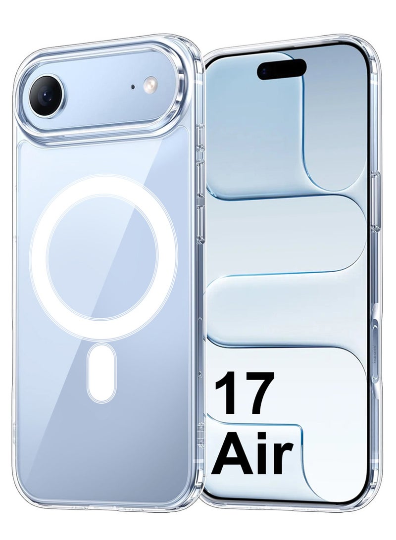 MARGOUN Magnetic Clear Case for iPhone 17 Air MagSafe Compatible Shockproof TPU Drop Protection Slim Transparent Cover Clear-1 - Image 2