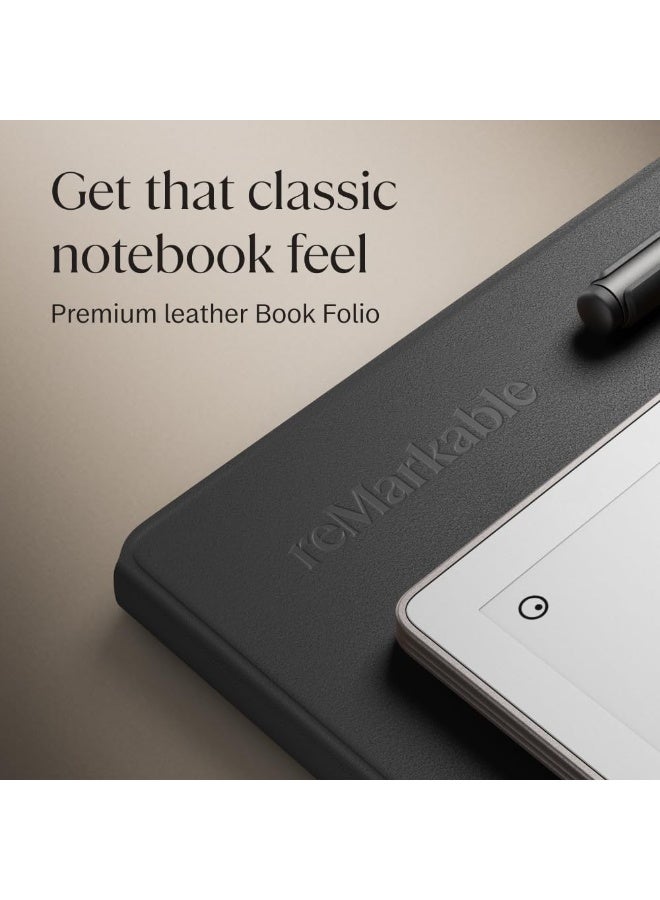 reMarkable Paper Pro Tablet 11.8-inch & Marker Plus Pen with Eraser and a Book Folio Cover in Black Leather - Image 5