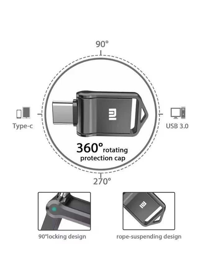 Xiaomi 2TB Original Flash Drive USB 3.2 High-Speed Pen Drive 1TB Metal Waterproof Type-C USB Memory For Computer Storage Devices XM-2T-U3C Silver - Image 2