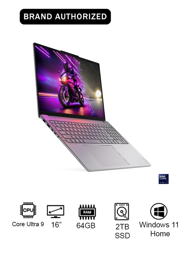لينوفو Legion Yoga Pro 9 Laptop With 16-Inch Full HD Display,Core Ultra 9 285H Processor/64GB RAM/2TB SSD/NVIDIA RTX 5070 8GB Graphics/Windows 11 Home Luna Grey - Image 1