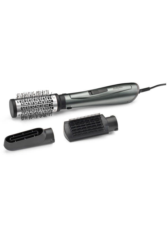 BaByliss Xanadu 1000W Air Styler Dryer with Ionic Frizz Control | 3 Styling Attachments | 50mm Volumising Brush | Blow-Dry Brush & Drying Nozzle – Salon Smooth Finish | AS261SDE Dark Grey - Image 1