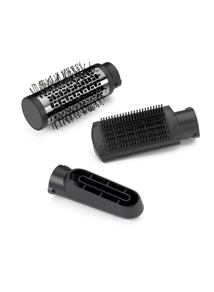 BaByliss Xanadu 1000W Air Styler Dryer with Ionic Frizz Control | 3 Styling Attachments | 50mm Volumising Brush | Blow-Dry Brush & Drying Nozzle – Salon Smooth Finish | AS261SDE Dark Grey - Image 5