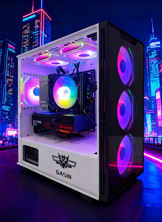 Gasin Gaming PC With Intel Core i5-14400F Processor/ 8GB RAM DDR5/1TB SSD/8GB Nvidia GeForce RTX 5060 Graphics/ Windows 11 Pro/ White - Image 3