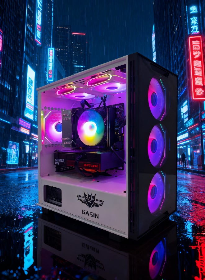 Gasin Gaming PC With Intel Core i5-14400F Processor/ 8GB RAM DDR5/1TB SSD/8GB Nvidia GeForce RTX 5060 Graphics/ Windows 11 Pro/ White - Image 4