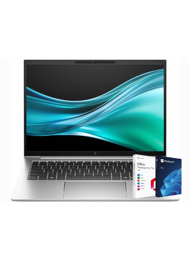 HP EliteBook 840 G11 Business Laptop, Intel Core Ultra 7 165U, 14 Inch WUXGA Touchscreen, 32GB RAM, 1TB SSD, Intel Integrated Graphics, Windows 11 Pro + Life Time Office 2024 English/Arabic Silver - Image 1