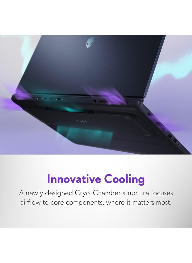 ديل Alienware Aurora 16 Gaming Laptop, Intel Core 7-240H,16 Inch 120Hz WQXGA, 64GB RAM, 2TB SSD, NVIDIA GeForce RTX 5060 8GB, Windows 11 Home + Life Time Office 2024 English Black - Image 5