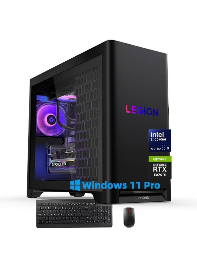 Lenovo Legion Tower 5i Gen 10 Gaming Desktop, Intel Core Ultra 9 275HX, 64GB RAM, 4TB SSD, NVIDIA GeForce RTX 5070 Ti 16GB, Windows 11 Pro Black - Image 1