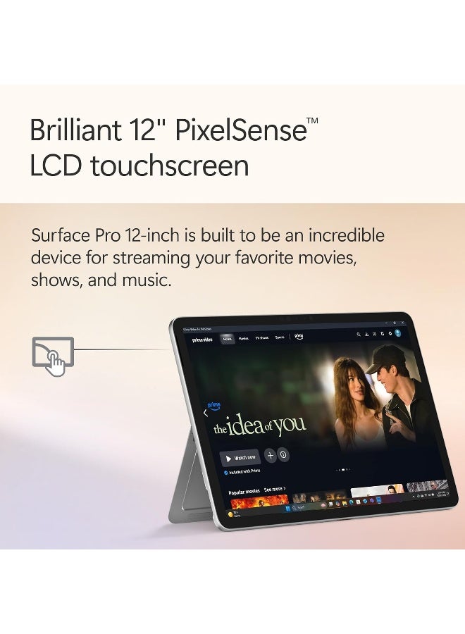 Microsoft Surface Pro 12 Copilot+ PC, Snapdragon X Plus 8-Core Processor, 16GB RAM, 256GB SSD, 12 Inch 2196 x 1464 QHD Touchscreen, Windows 11 Home English/Arabic Platinum - Image 5