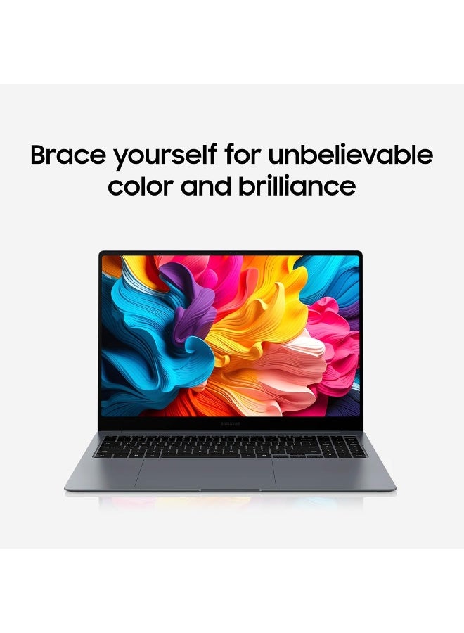 سامسونج Galaxy Book5 Pro 16" AMOLED Touchscreen Laptop, Intel Core Ultra 7 258V,16 Inch AMOLED WQHD Touchscreen, 32GB RAM, 1TB SSD, Intel Arc Graphics, Windows 11 Home, English Grey - Image 4