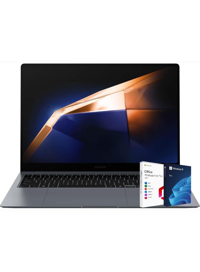 Samsung Galaxy Book5 Pro 16" AMOLED Touchscreen Laptop, Intel Core Ultra 7 258V,16 Inch AMOLED WQHD Touchscreen, 32GB RAM, 4TB SSD, Intel Arc Graphics, Windows 11 Pro+Life Time Office 2024 English/Arabic Grey - Image 1