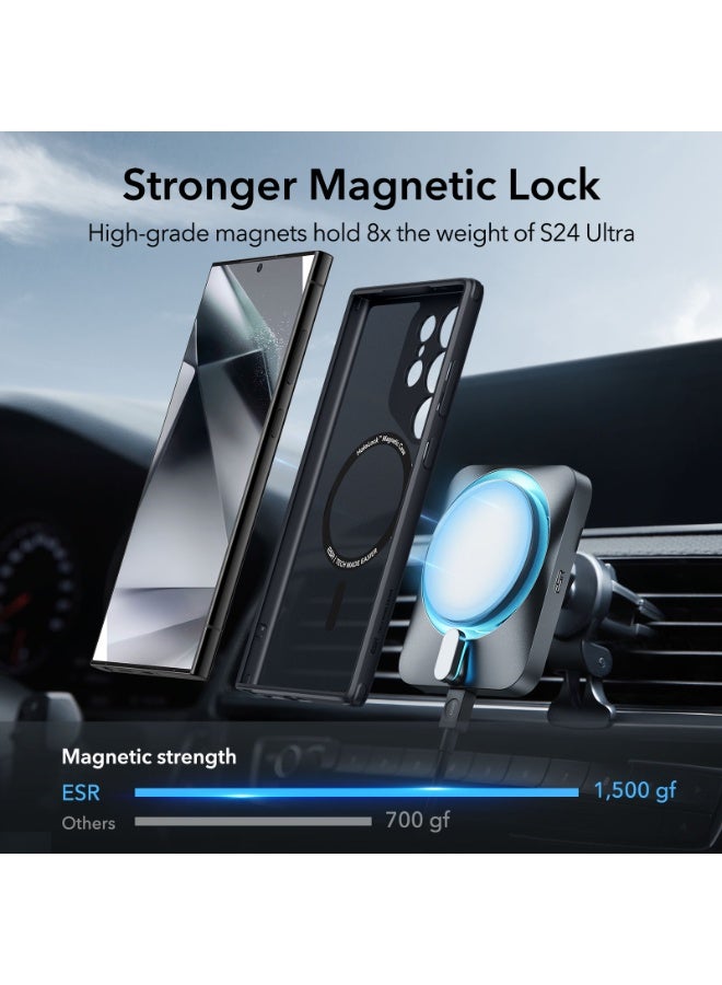 اي اس ار For Samsung Galaxy S24 Ultra Case, Compatible with MagSafe, Magnetic Case For Samsung Galaxy S24 Ultra, Military-Grade Protection, Yellowing Resistant, Classic Series - Black - Image 2