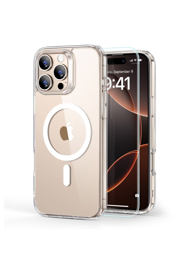 ESR Classic Series Case and Screen Protector Set For iPhone 16 Pro Max, MagSafe-Compatible, Military-Grade Protection - Clear - Image 1