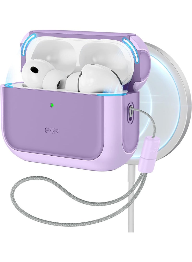 ESR for AirPods Pro 3 Case, Compatible with AirPods Pro 3rd Generation Case (2025), Compatible with MagSafe, Full Drop Protection Cover with Lanyard purple - Image 1