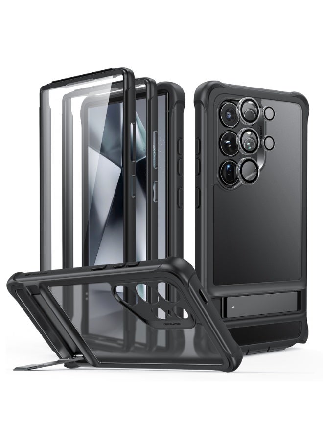 اي اس ار غطاء سلسلة درع لجهاز سامسونج جالكسي S24 ألترا، حماية كاملة للجسم مع غطاء أمامي وواقي شاشة وإطار أمامي إضافي واقي، 3 أوضاع لحامل الهاتف، حماية بمعايير عسكرية -  - Image 1