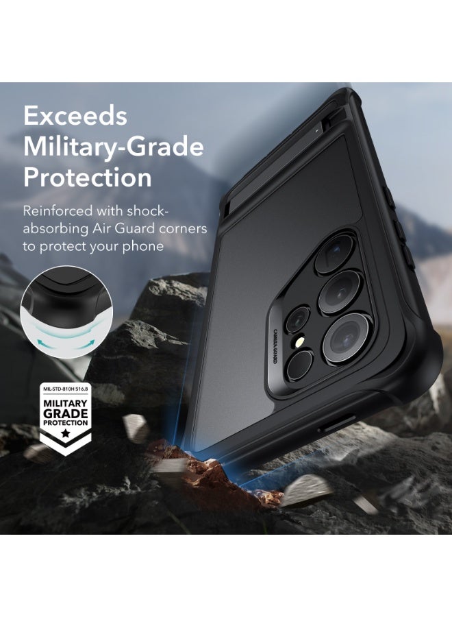 اي اس ار غطاء سلسلة درع لجهاز سامسونج جالكسي S24 ألترا، حماية كاملة للجسم مع غطاء أمامي وواقي شاشة وإطار أمامي إضافي واقي، 3 أوضاع لحامل الهاتف، حماية بمعايير عسكرية -  - Image 3