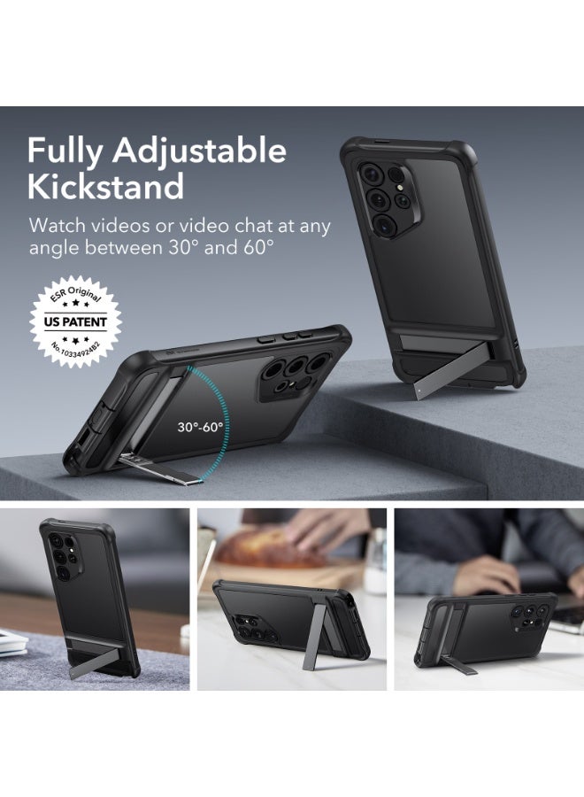 اي اس ار غطاء سلسلة درع لجهاز سامسونج جالكسي S24 ألترا، حماية كاملة للجسم مع غطاء أمامي وواقي شاشة وإطار أمامي إضافي واقي، 3 أوضاع لحامل الهاتف، حماية بمعايير عسكرية -  - Image 4