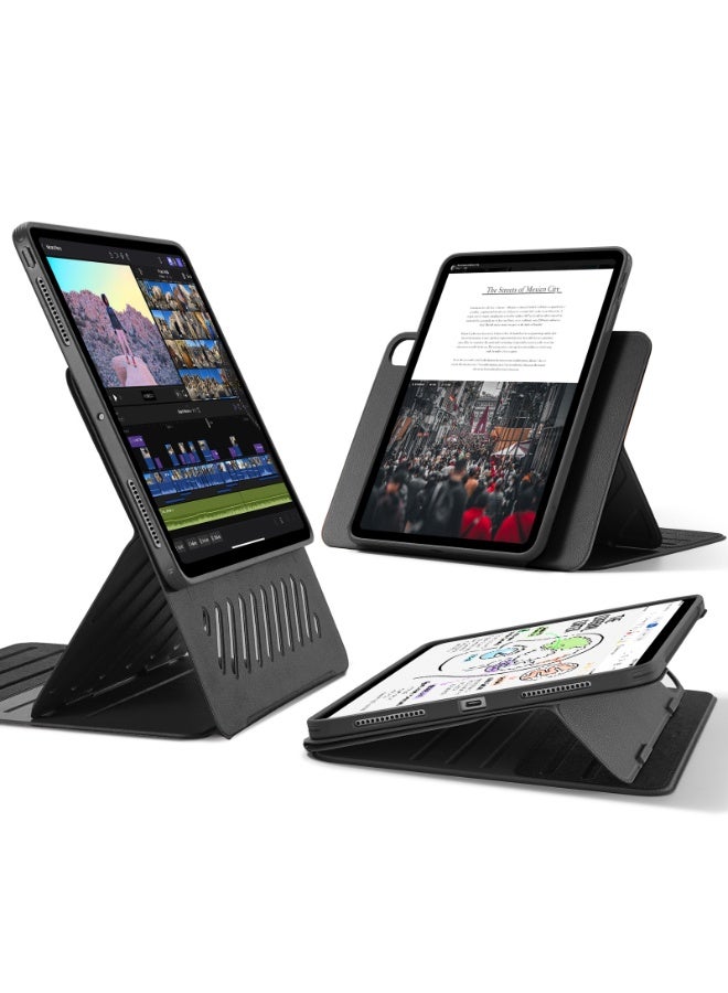ESR For iPad Pro 13 Inch Case (M5/M4) 2025/2024, Rotating Case with Removable Magnetic Cover, Adjustable Portrait/Landscape Stand, 9 Standing Angles, Shift Series - Black - Image 1