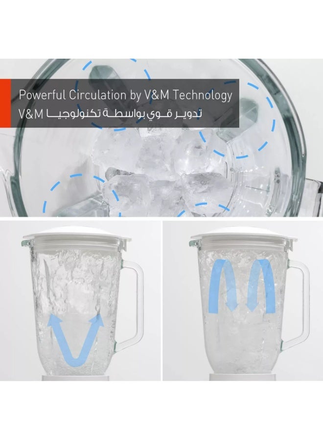 Panasonic Blender MX-MG5321 White with Glass Jug and Grinder Mill 600 W MX-MG5321 WHITE - Image 3