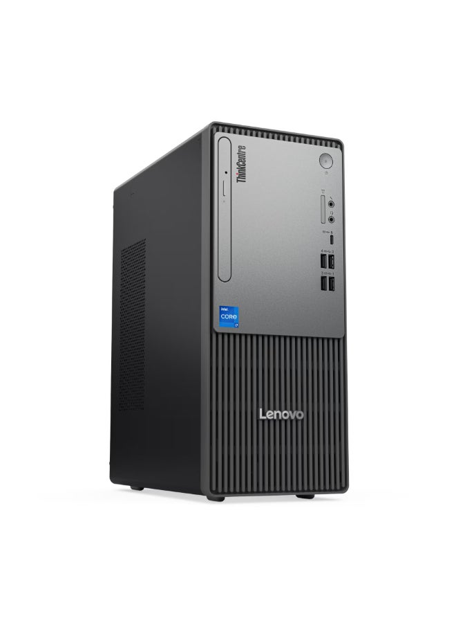 لينوفو ThinkCenter M50t PC With Intel Core i5-14400 Processor/ 8GB RAM DDR5/512GB SDD/DOS(Without Windows)/ Black - Image 1