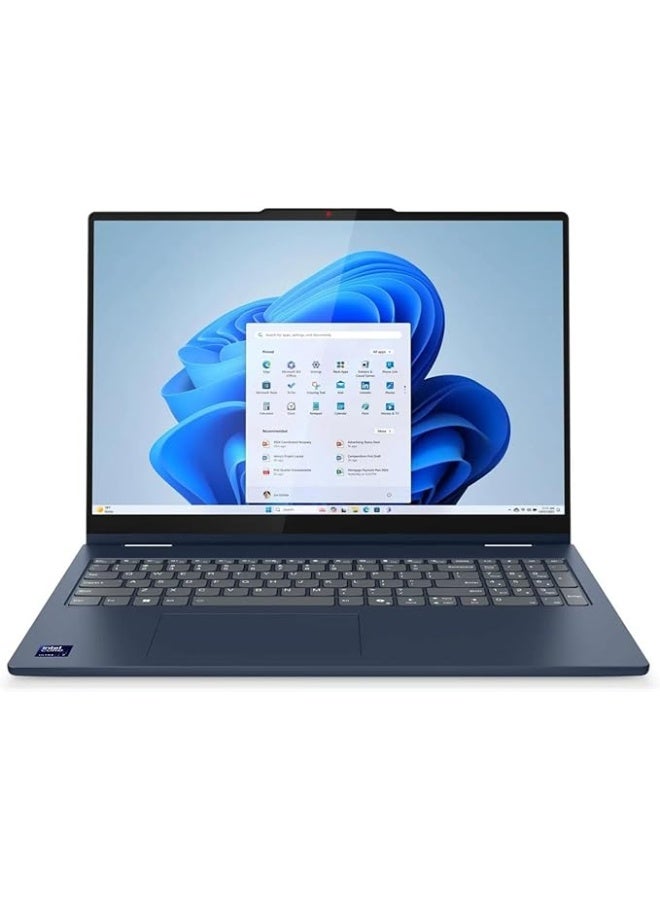 Lenovo (Upgraded Version) IdeaPad 5 2-in-1 16IAL10 (2025) Laptop - 2nd Gen / Intel Core Ultra 7 255U / 16inch WUXGA X360 Touchscreen / 1TB SSD / 16GB RAM / Integrated Intel Graphics / Windows 11 Home / Cosmic Blue English/Arabic Cosmic Blue - Image 1