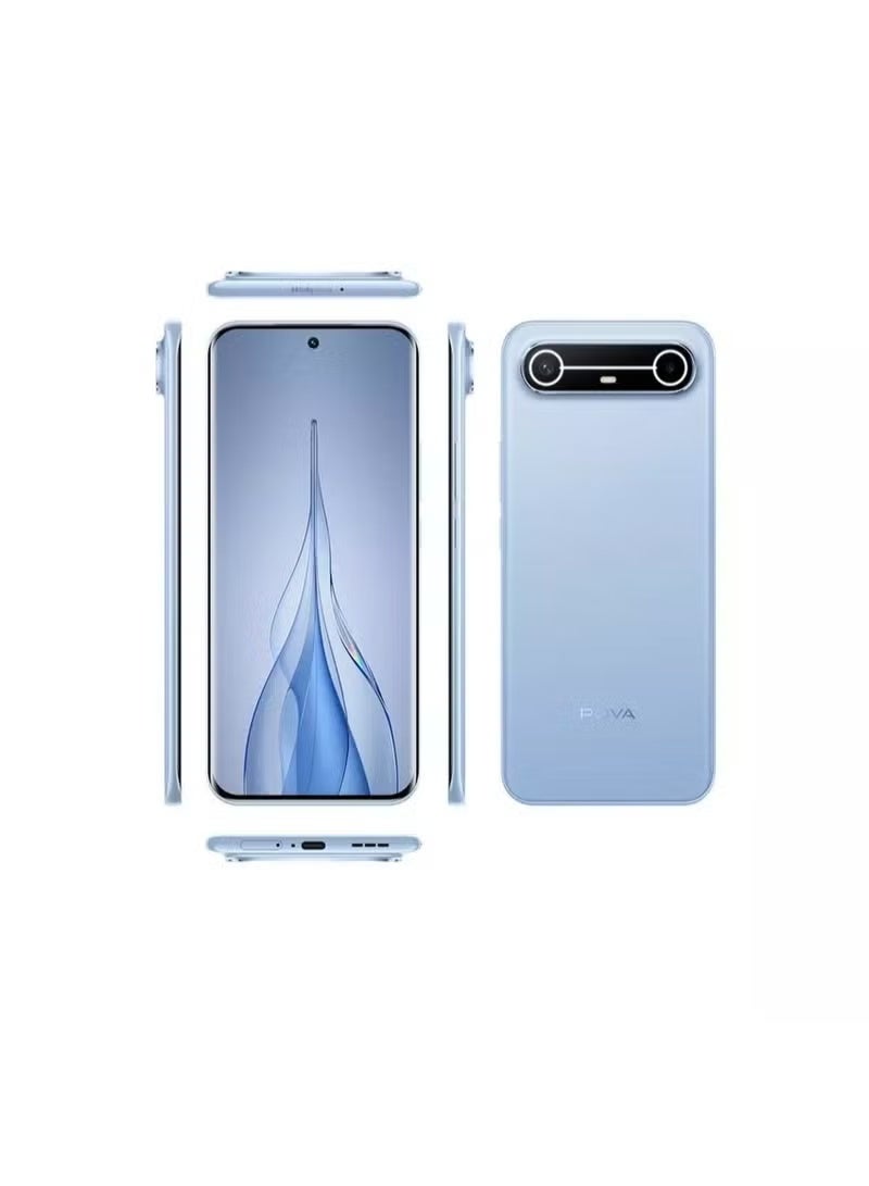 TECNO POVA Slim 5G Dual SIM Slim Sky Blue 8GB RAM 256GB 5G - Middle East Version With Free Anker PowerCore III Fusion Power Bank 5000mAh - Image 4