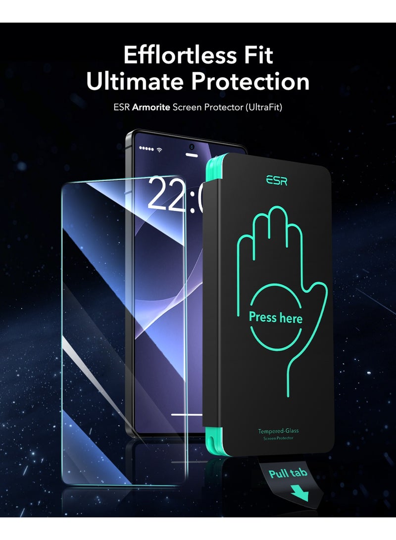 اي اس ار حماية شاشة ESR 2 عبوة لجهاز سامسونج جالاكسي S25 ألترا، زجاج مقسى HD بصلابة 9H+ مع تركيب سهل باستخدام صينية UltraFit لجهاز Galaxy S25 Ultra [6.9”]، متوافق مع الحافظة - Image 2