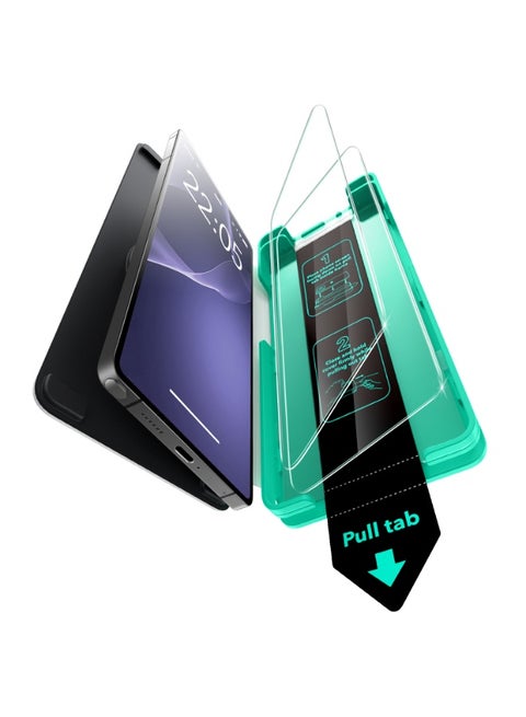 حماية شاشة ESR 2 عبوة لجهاز سامسونج جالاكسي S25 ألترا، زجاج مقسى HD بصلابة 9H+ مع تركيب سهل باستخدام صينية UltraFit لجهاز Galaxy S25 Ultra [6.9”]، متوافق مع الحافظة